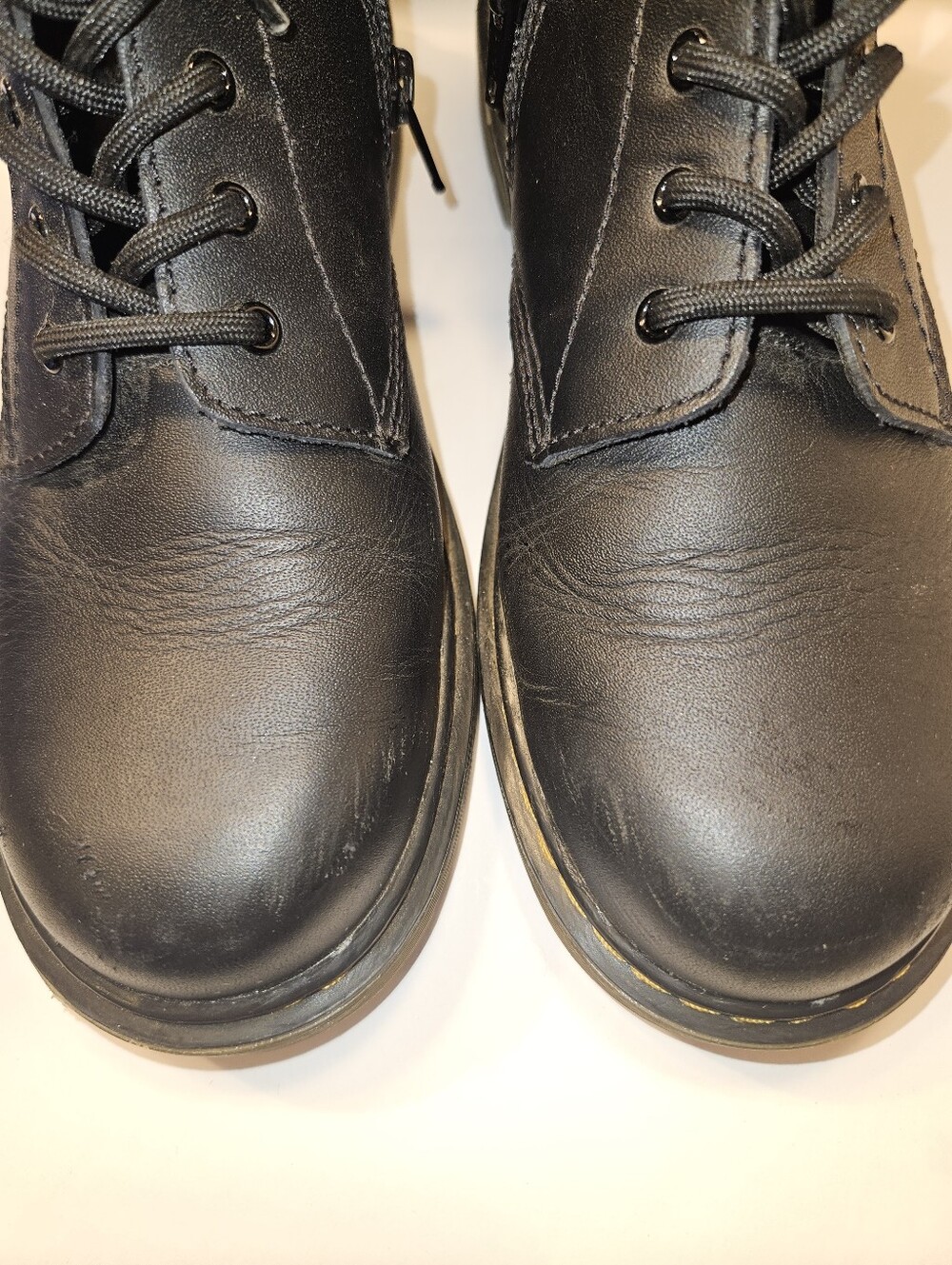 Dr Martens 1460 Y Black Leather Lace-Up Combat Ankle Boots Youth Sz 6 (W 7.5-8) - Picture 7 of 7
